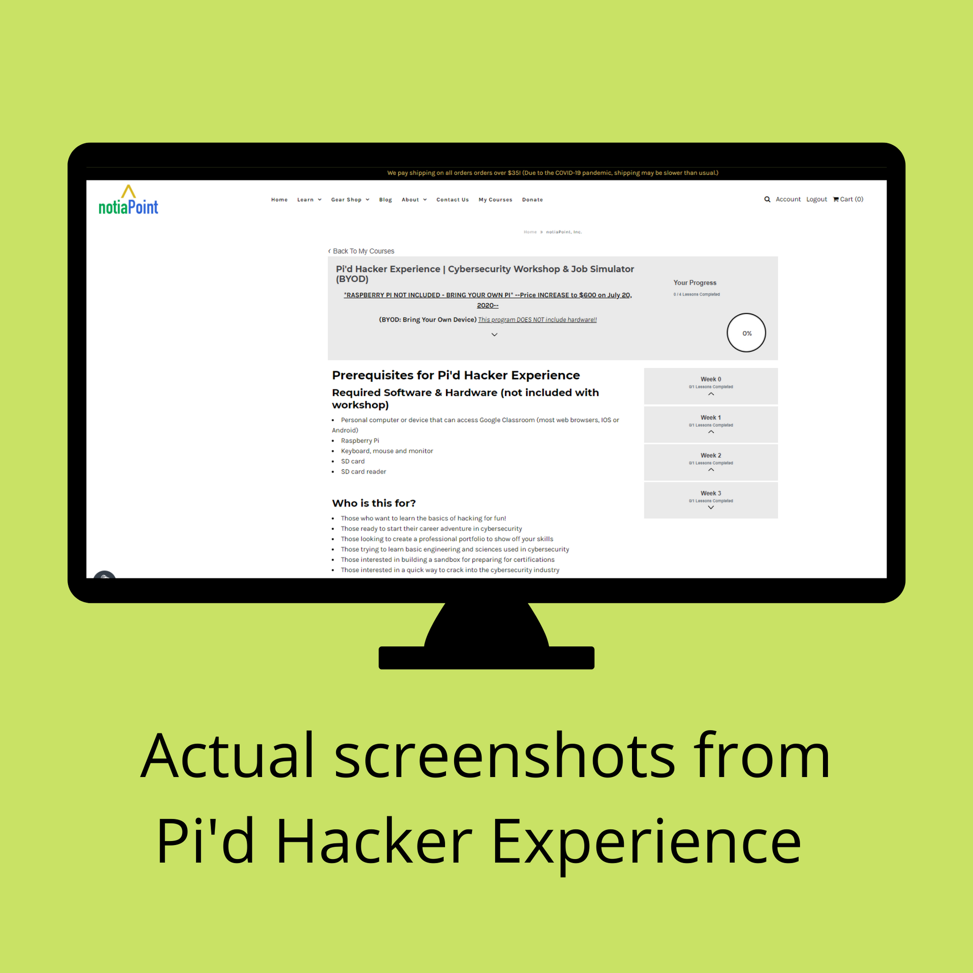 Pi'd Hacker Experience Prerequisites | Free Cybersecurity Career Workshop - notiaPoint, Inc.